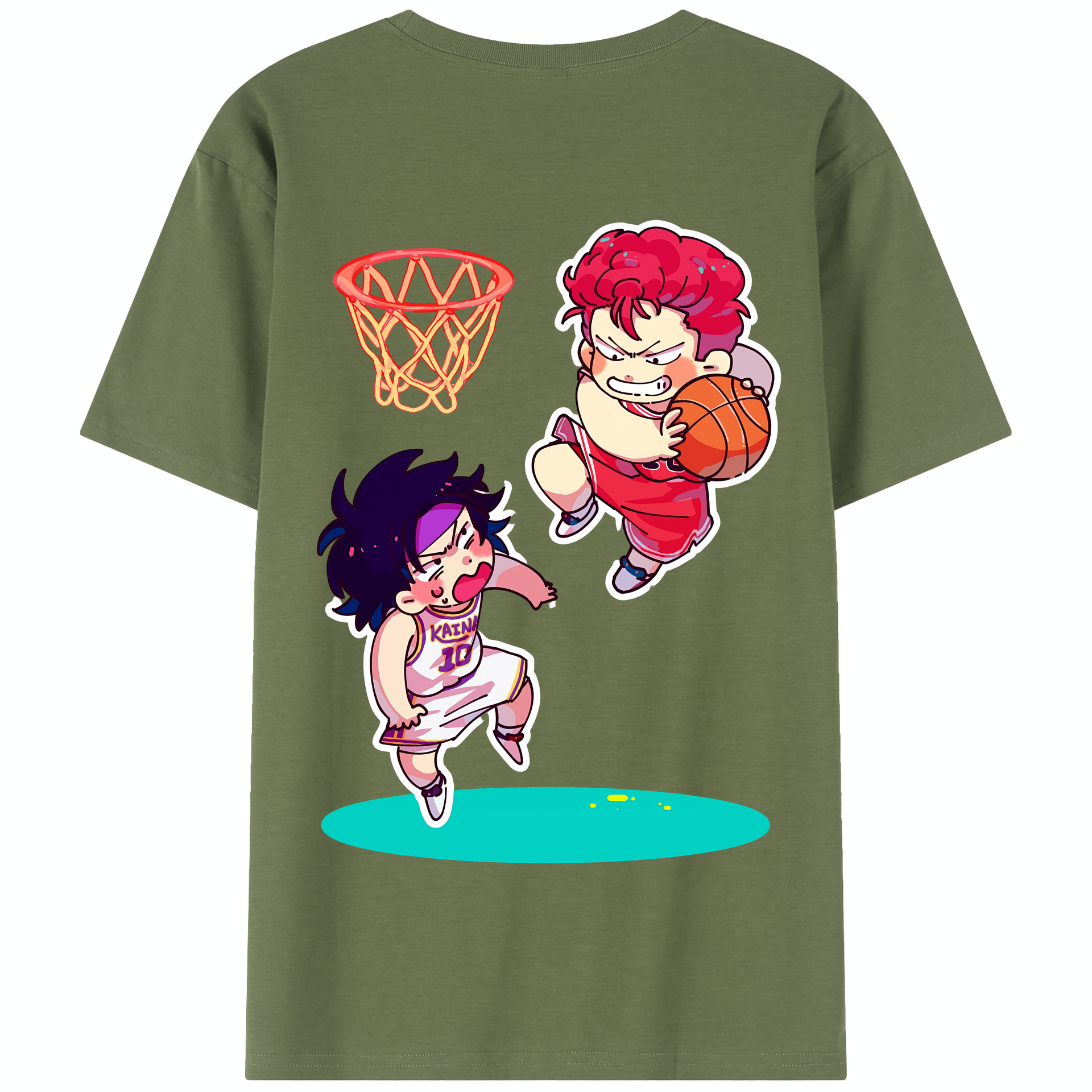 SLAM DUNK／スラムダンク 綿100％半袖Tシャツ（背面プリント）